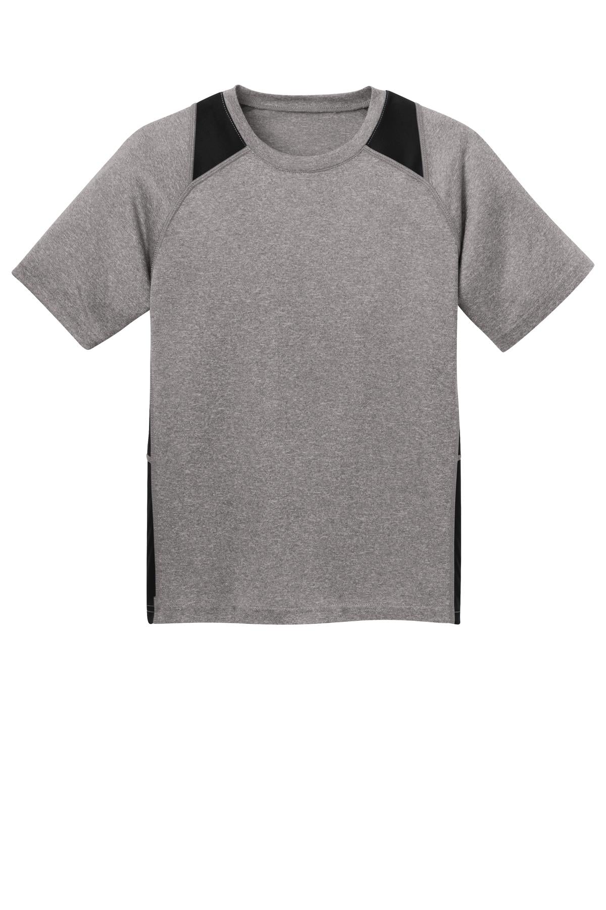 Sport-Tek Youth Heather Colorblock Contender™ Tee. YST361