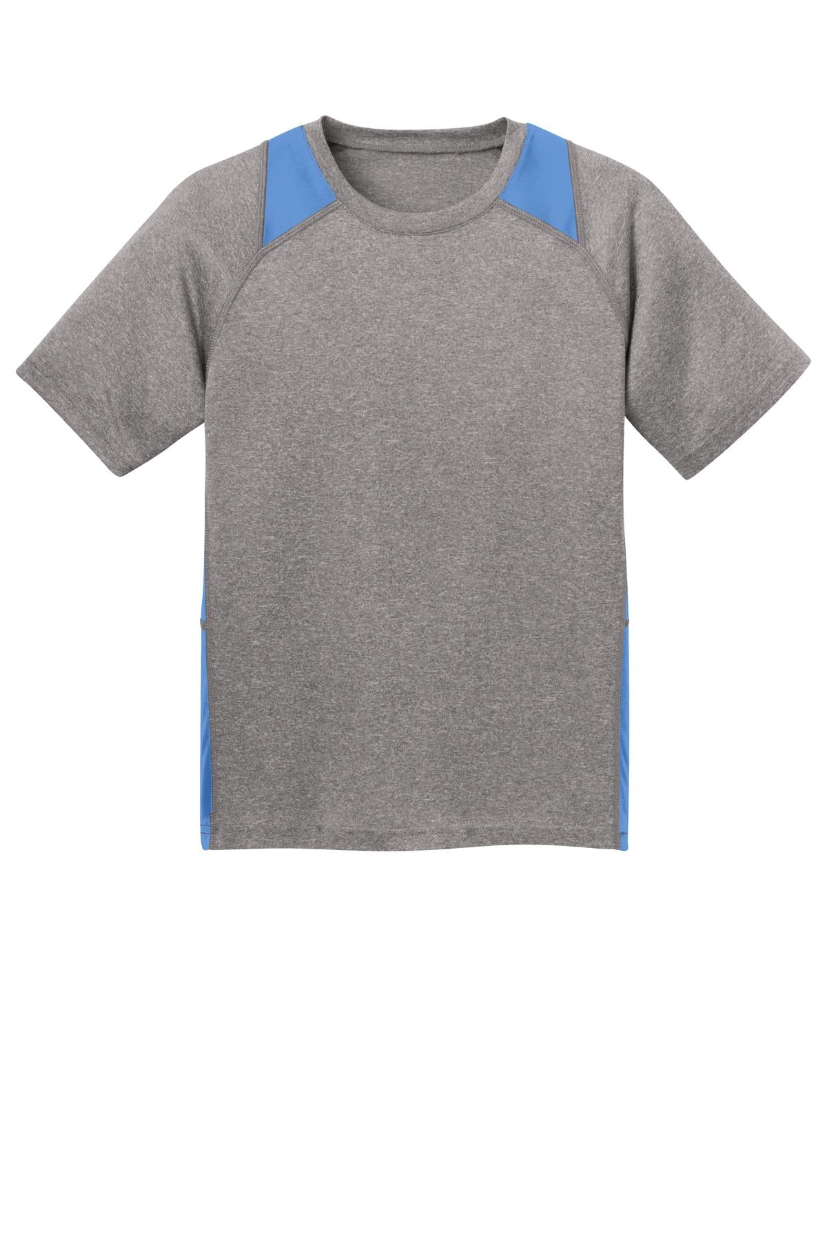 Sport-Tek Youth Heather Colorblock Contender™ Tee. YST361