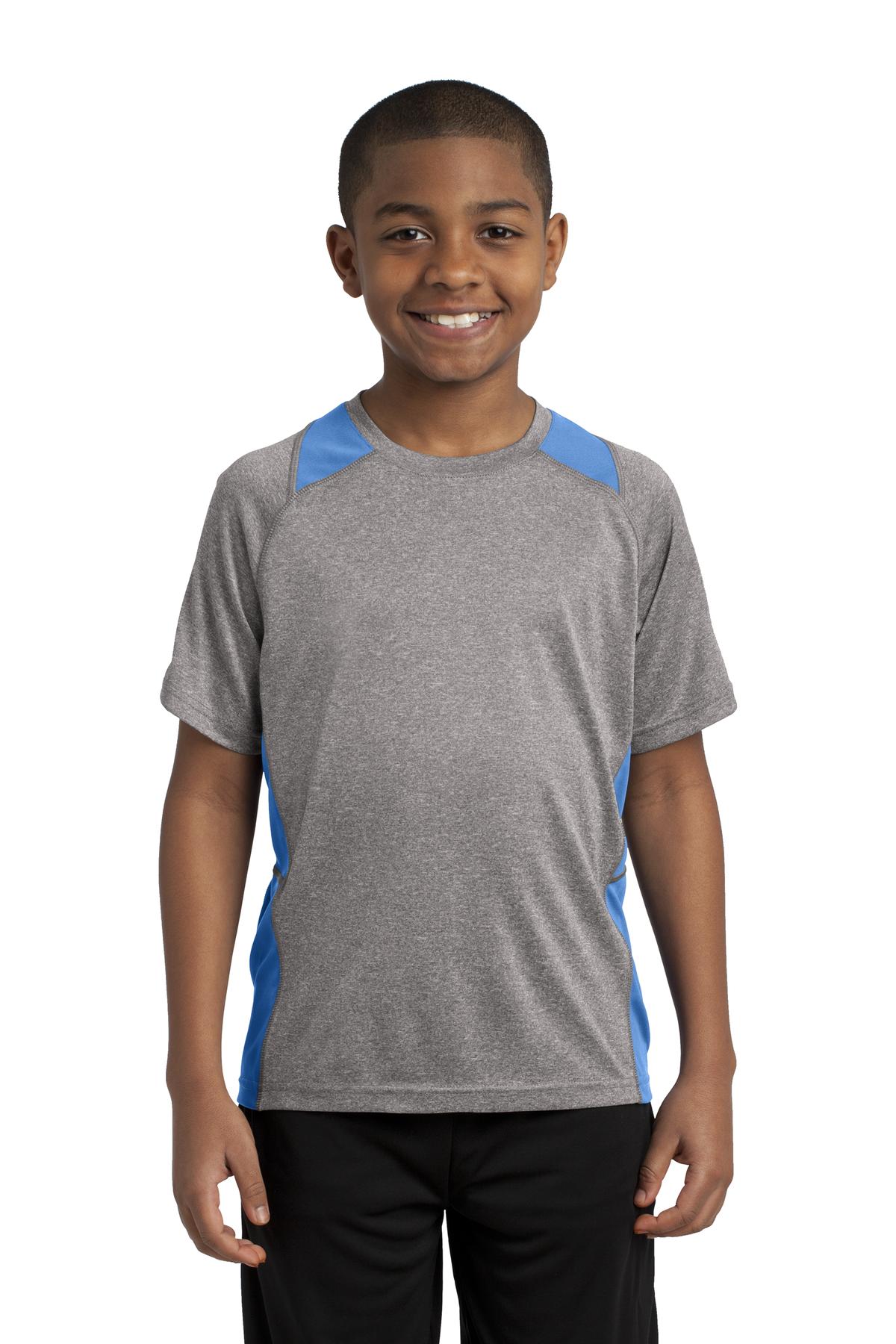 Sport-Tek Youth Heather Colorblock Contender™ Tee. YST361