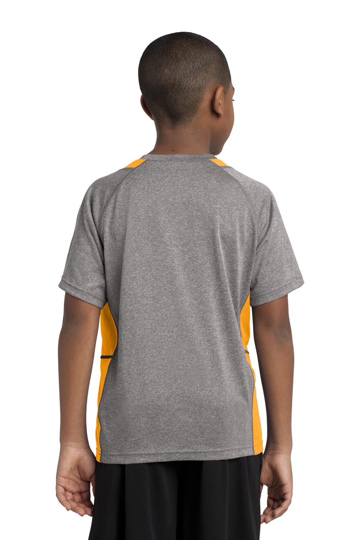 Sport-Tek Youth Heather Colorblock Contender™ Tee. YST361