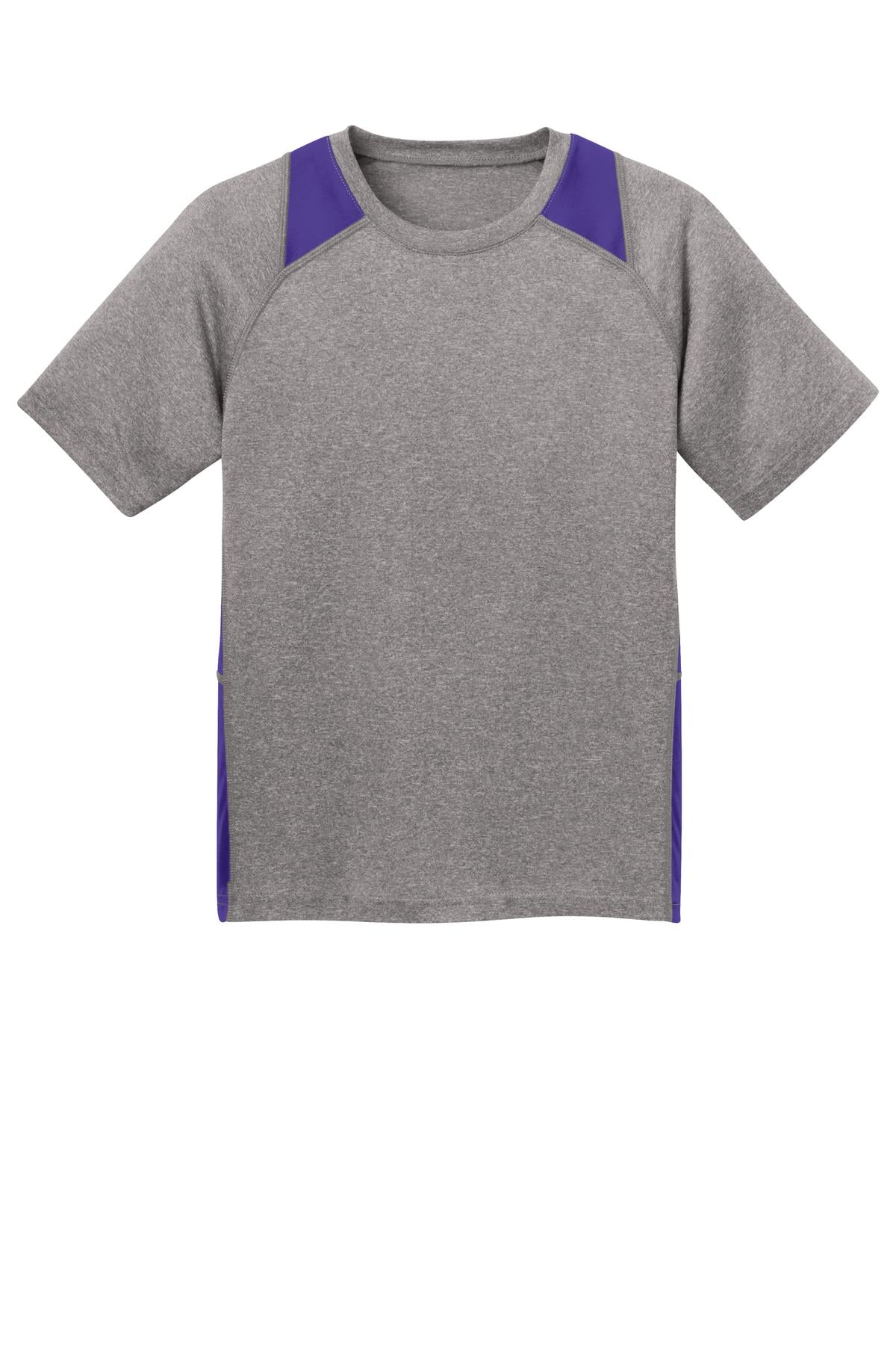 Sport-Tek Youth Heather Colorblock Contender™ Tee. YST361