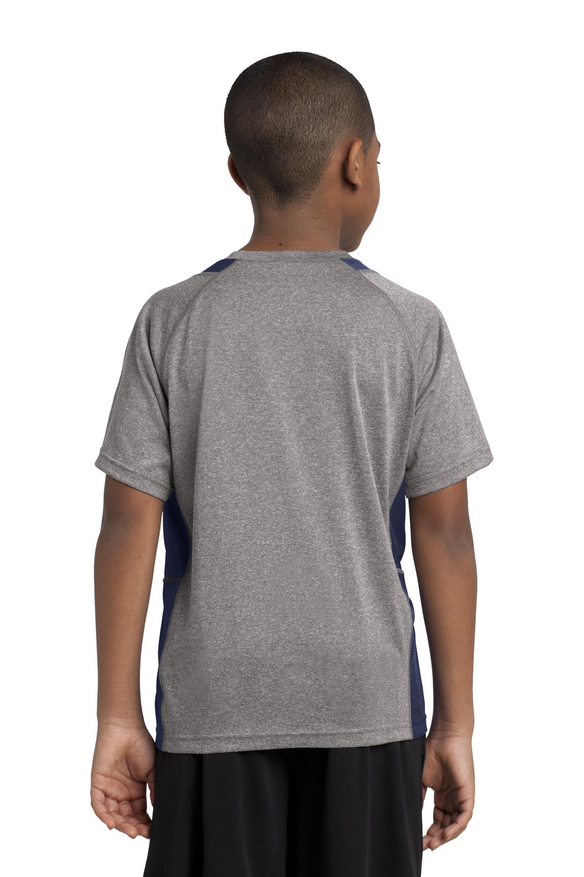 Sport-Tek Youth Heather Colorblock Contender™ Tee. YST361