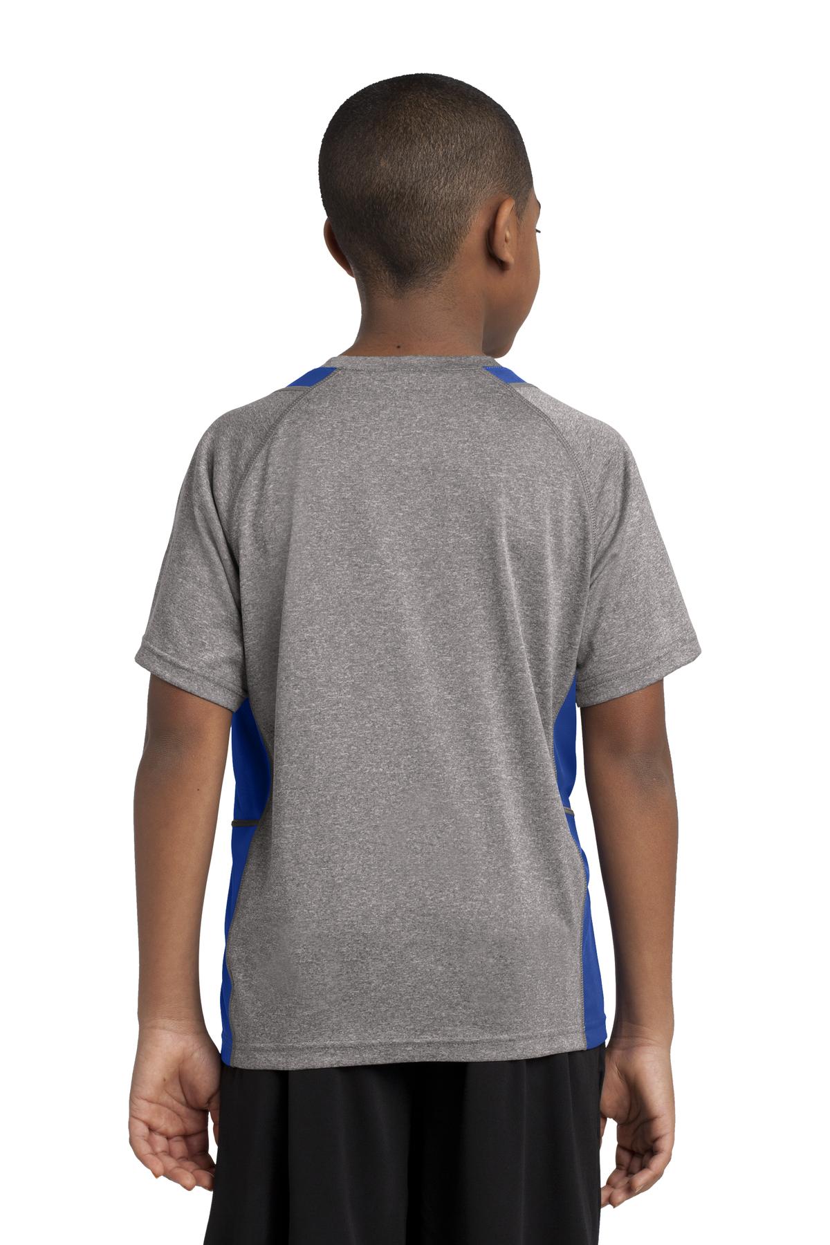 Sport-Tek Youth Heather Colorblock Contender™ Tee. YST361