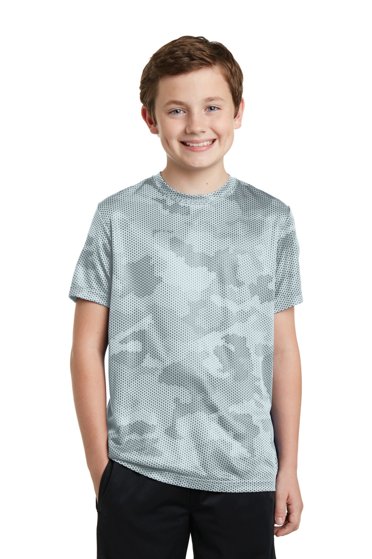 Sport-Tek Youth CamoHex Tee. YST370