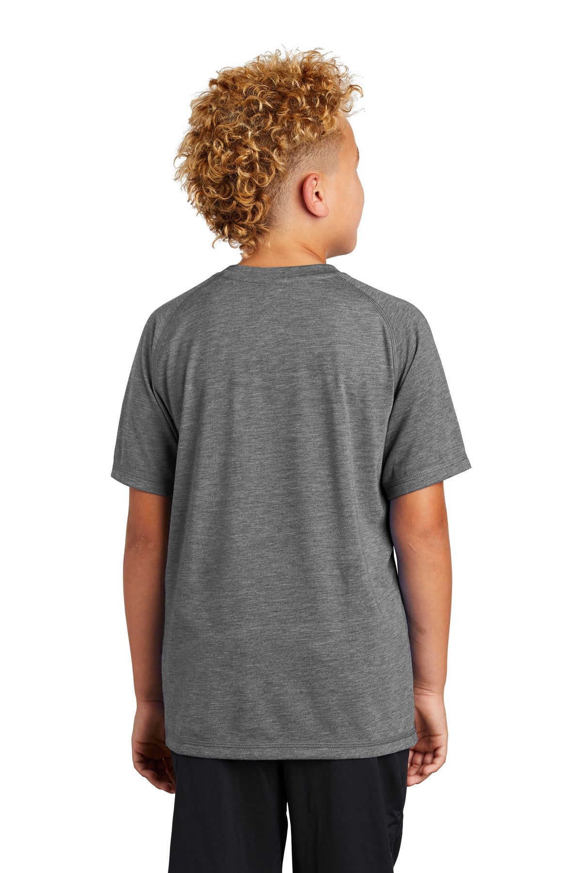 Sport-Tek Youth PosiCharge Tri-Blend Wicking Raglan Tee. YST400