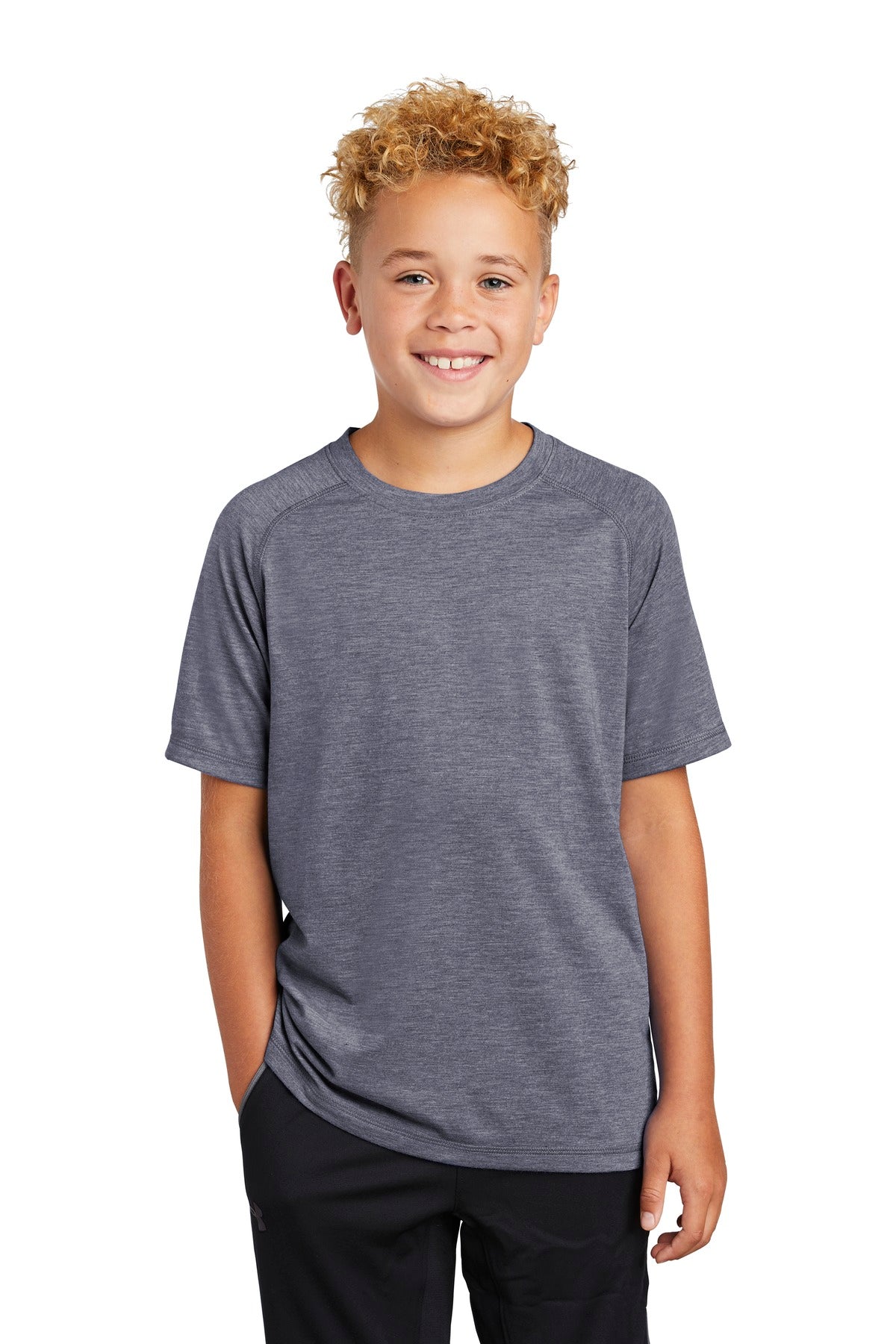 Sport-Tek Youth PosiCharge Tri-Blend Wicking Raglan Tee. YST400