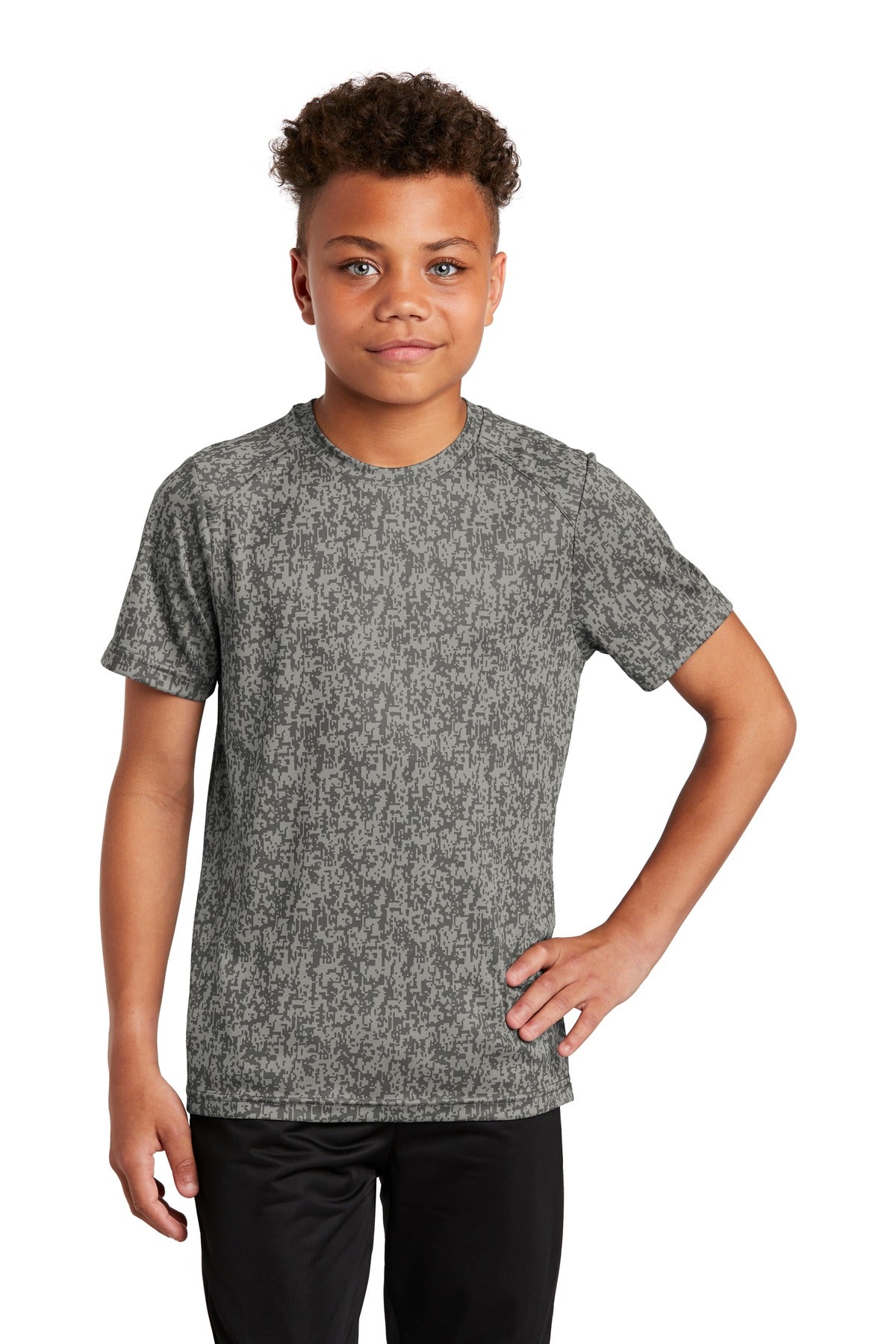 Sport-Tek Youth Digi Camo Tee. YST460