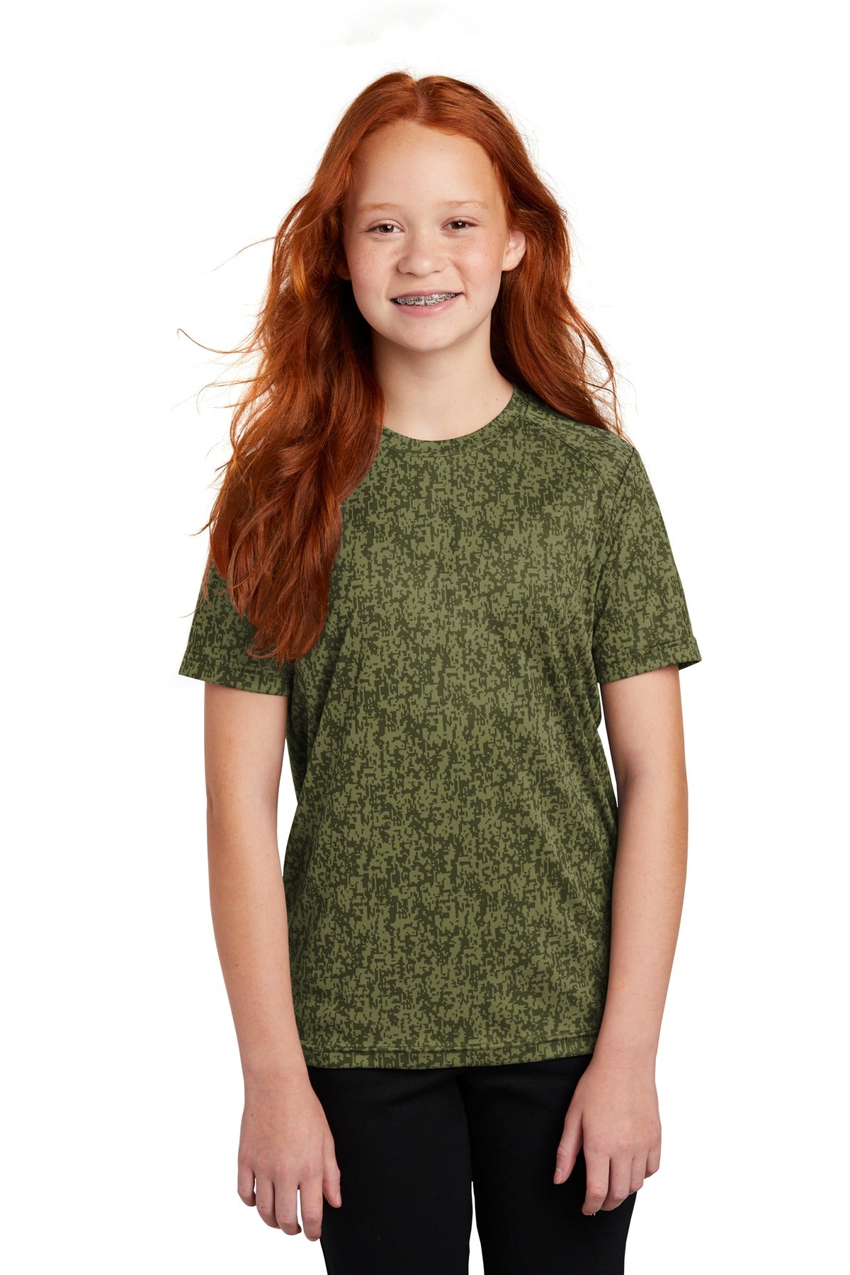 Sport-Tek Youth Digi Camo Tee. YST460