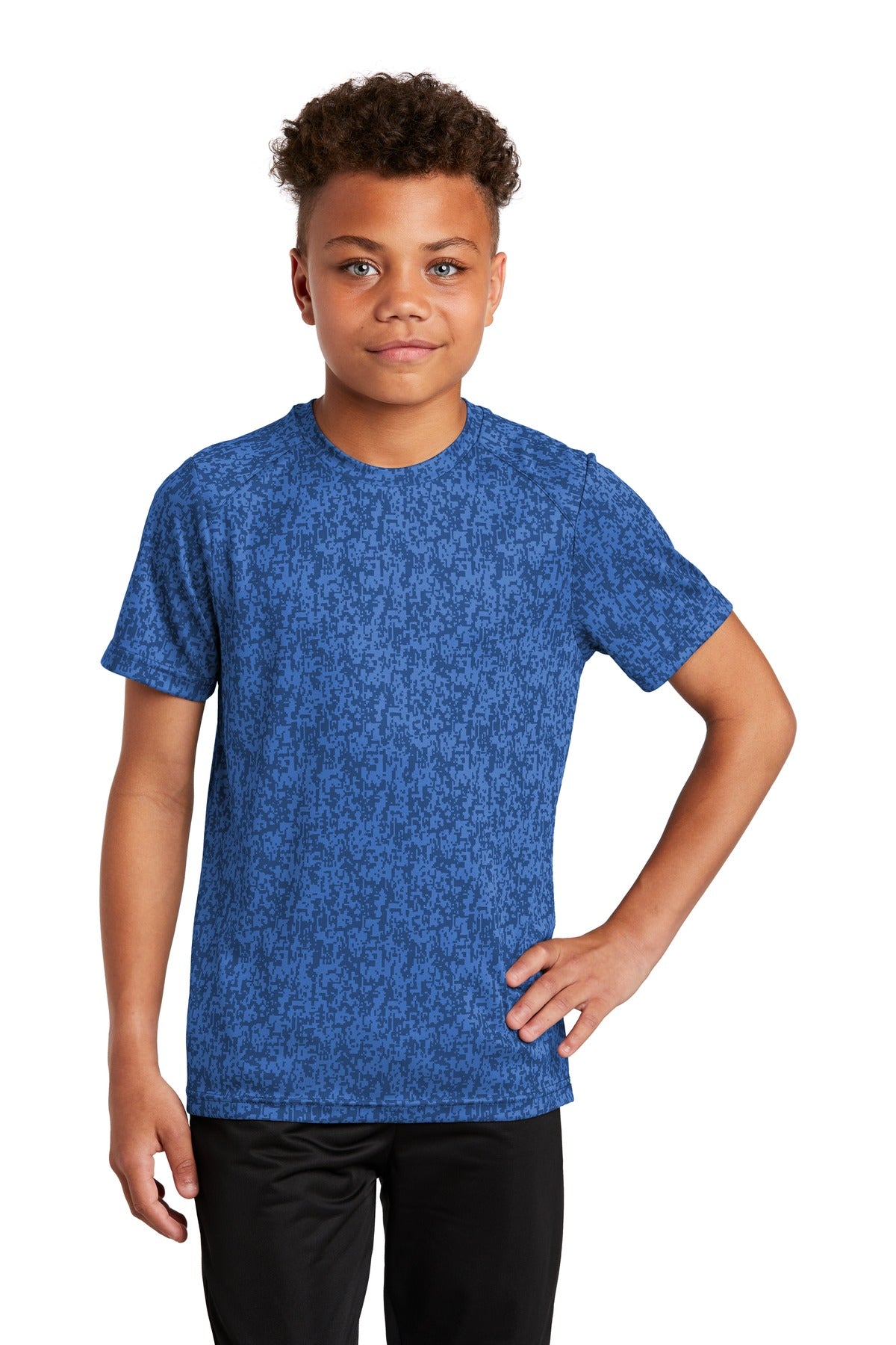 Sport-Tek Youth Digi Camo Tee. YST460