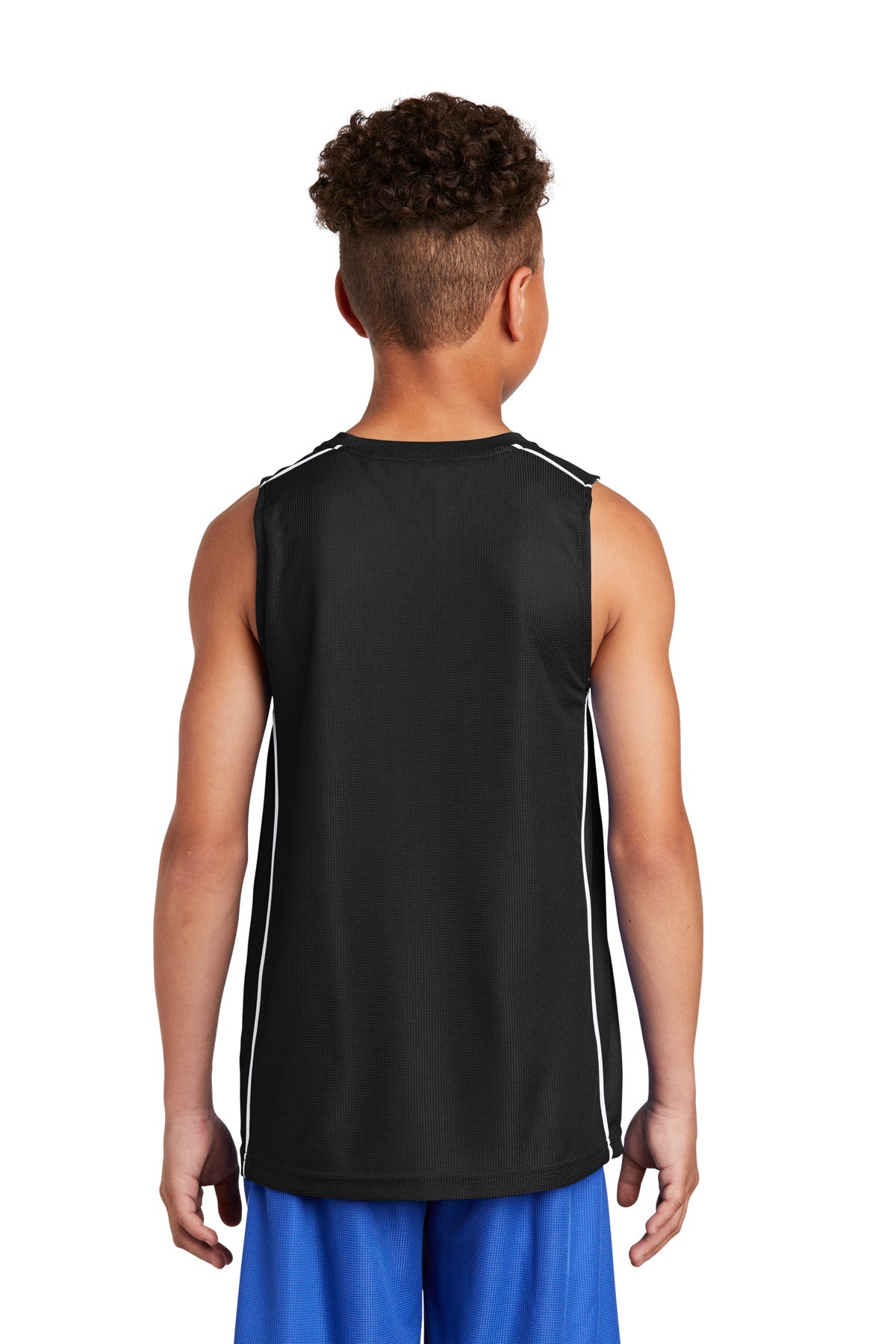 Sport-Tek Youth PosiCharge Mesh Reversible Sleeveless Tee. YT555