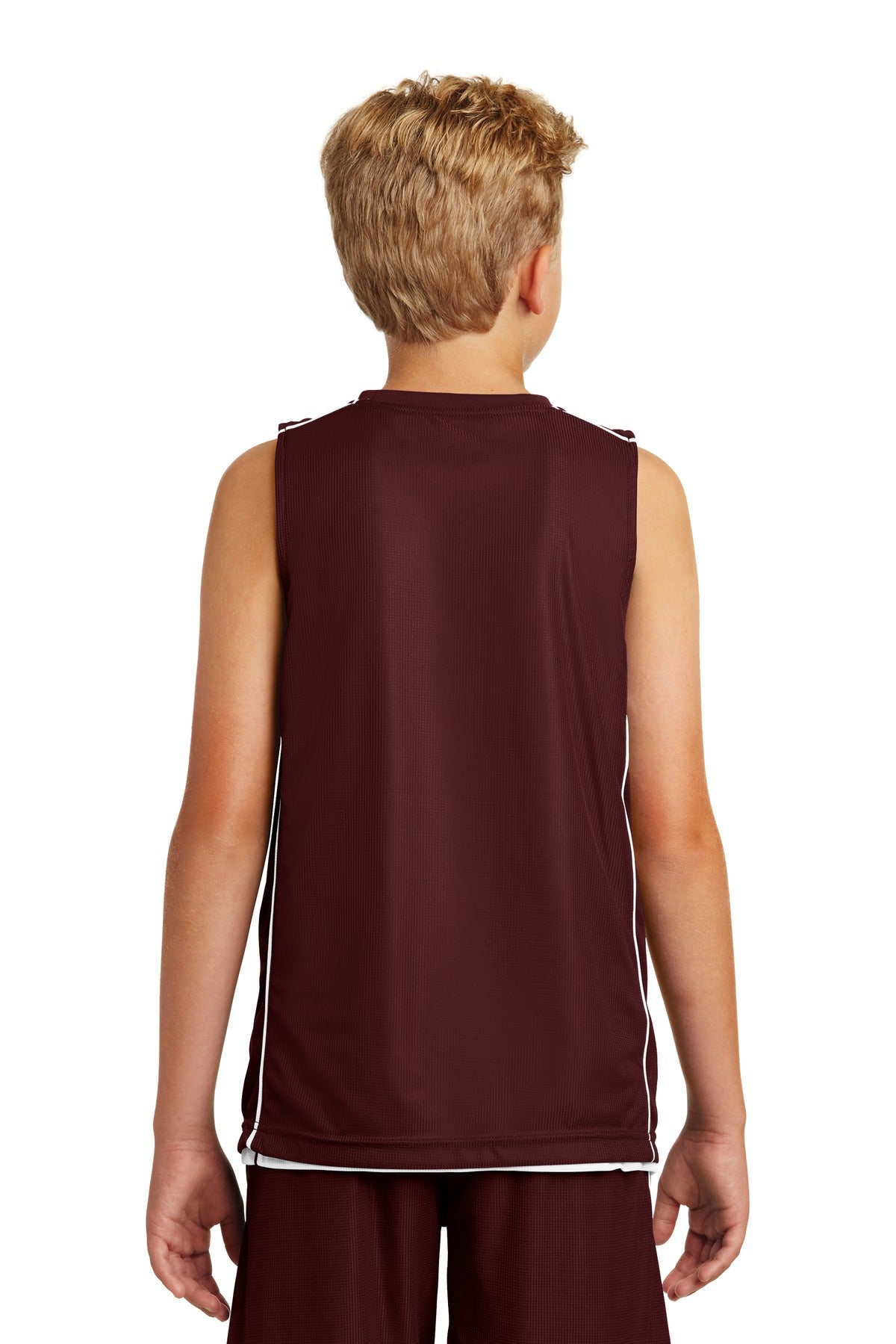 Sport-Tek Youth PosiCharge Mesh Reversible Sleeveless Tee. YT555