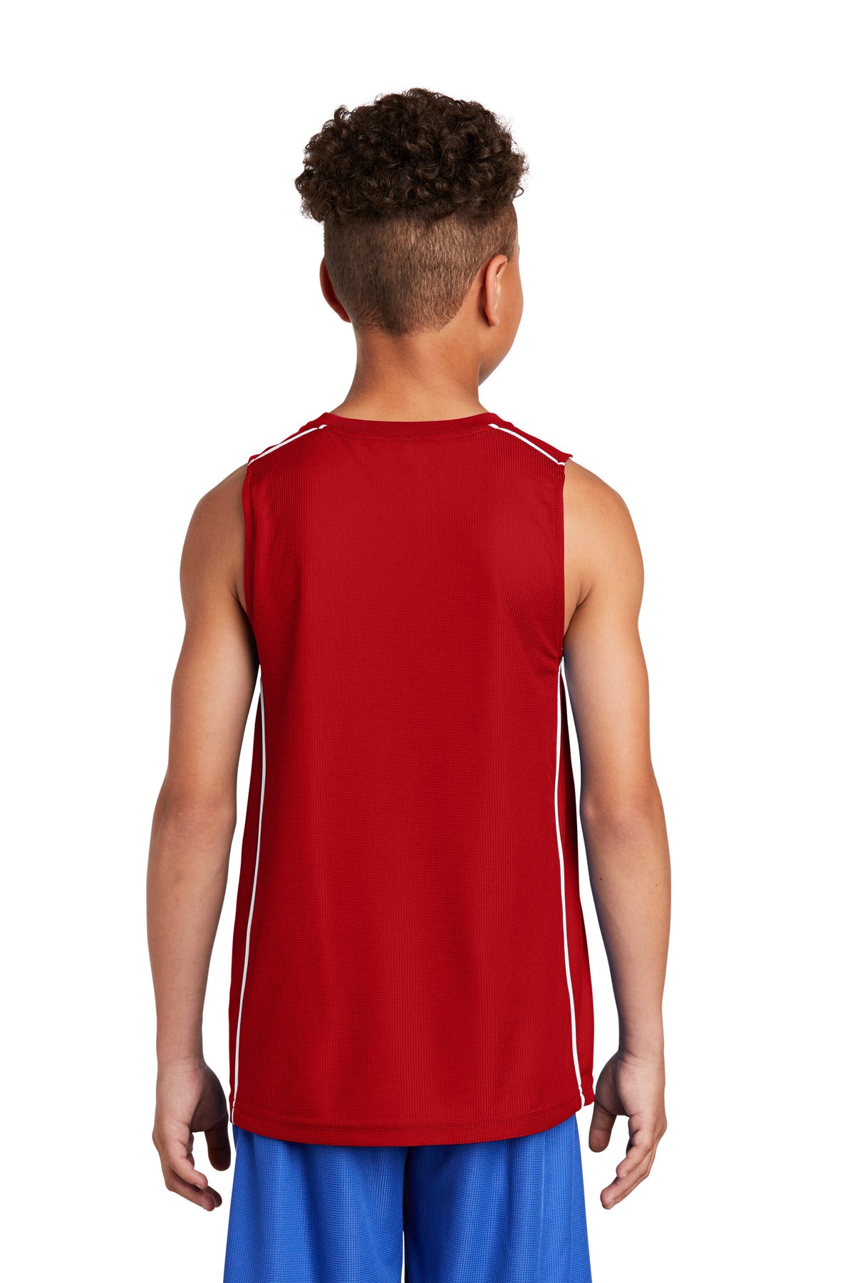 Sport-Tek Youth PosiCharge Mesh Reversible Sleeveless Tee. YT555