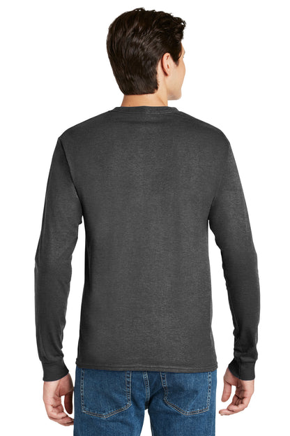 Hanes - Authentic 100% Cotton Long Sleeve T-Shirt. 5586