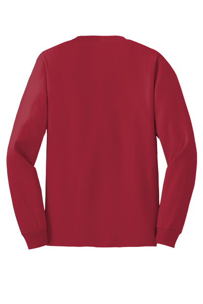 Hanes - Authentic 100% Cotton Long Sleeve T-Shirt. 5586