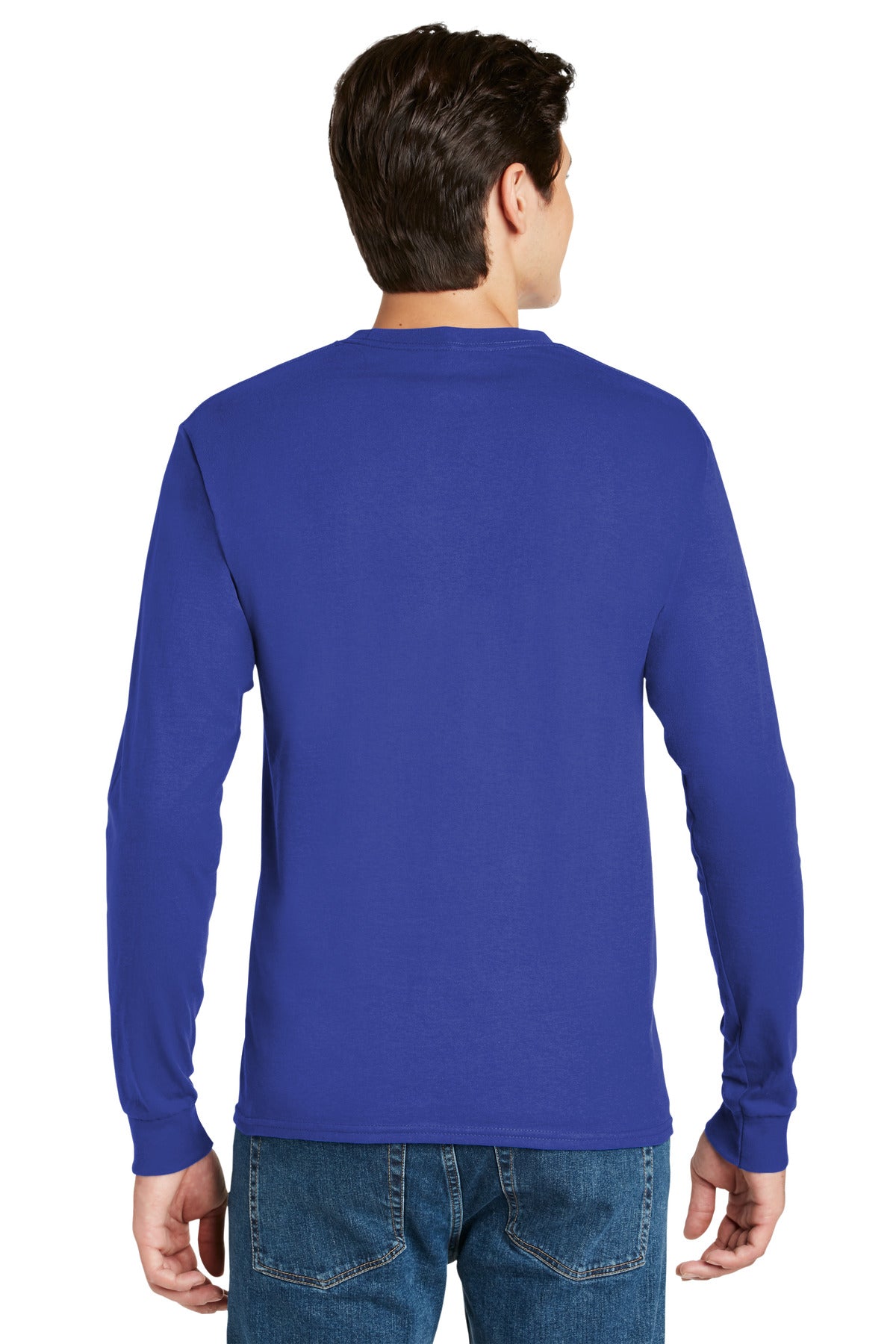 Hanes - Authentic 100% Cotton Long Sleeve T-Shirt. 5586