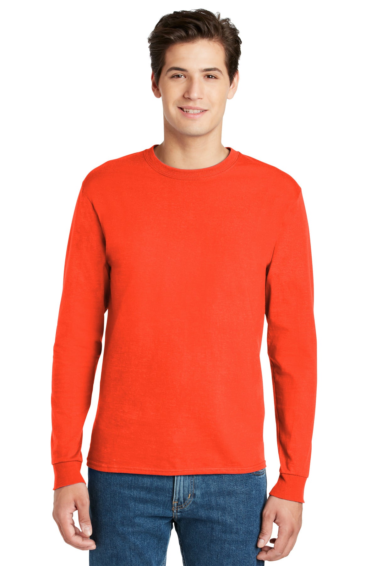 Hanes - Authentic 100% Cotton Long Sleeve T-Shirt. 5586