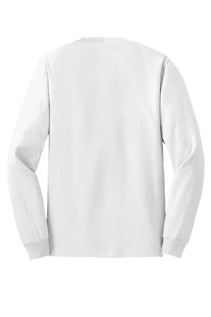 Hanes - Authentic 100% Cotton Long Sleeve T-Shirt. 5586