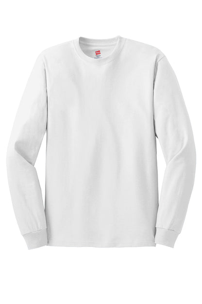 Hanes - Authentic 100% Cotton Long Sleeve T-Shirt. 5586