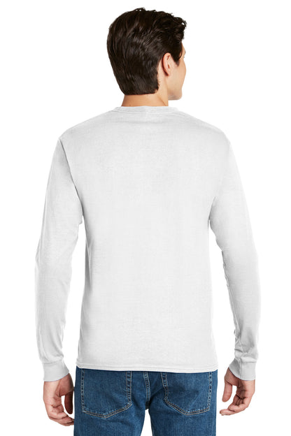 Hanes - Authentic 100% Cotton Long Sleeve T-Shirt. 5586