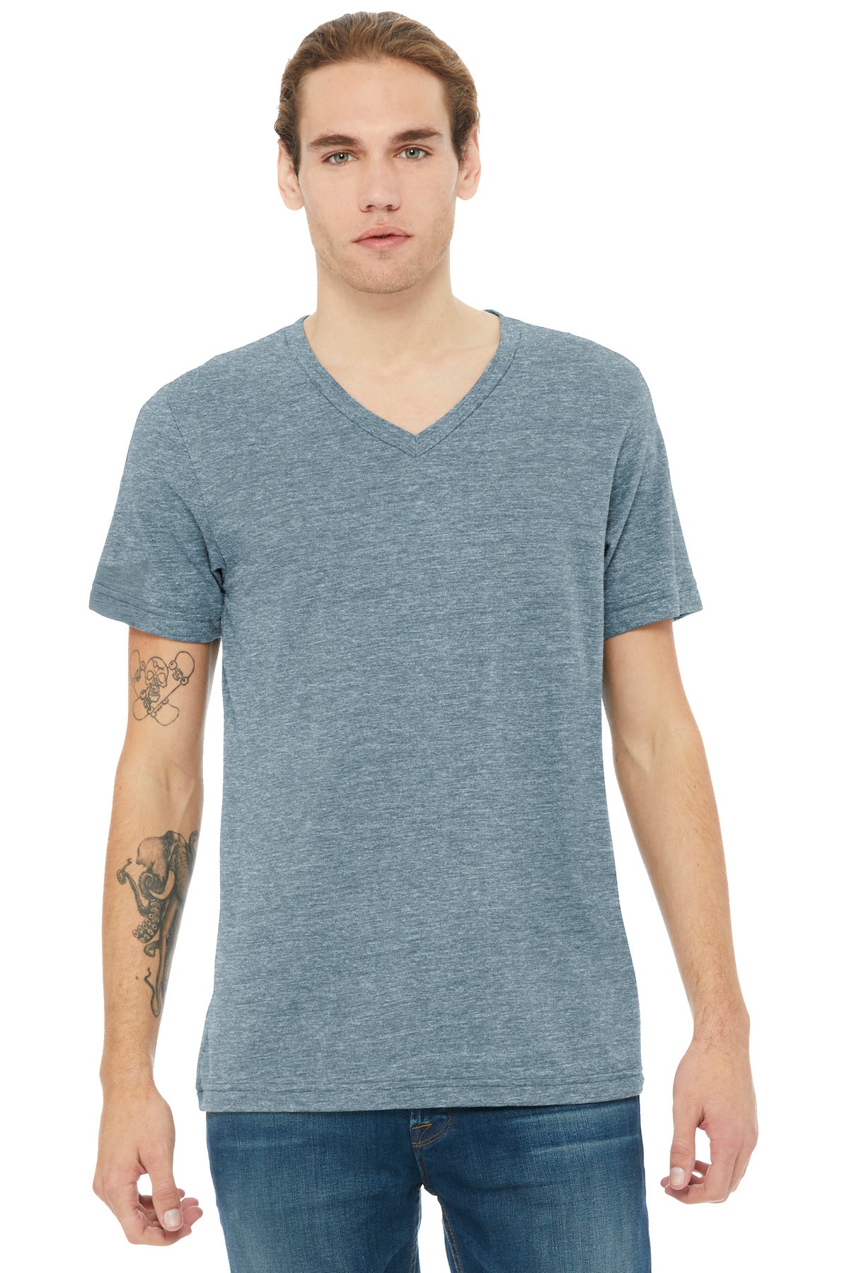 BELLA+CANVAS Unisex Heather CVC V-Neck Tee BC3005CVC