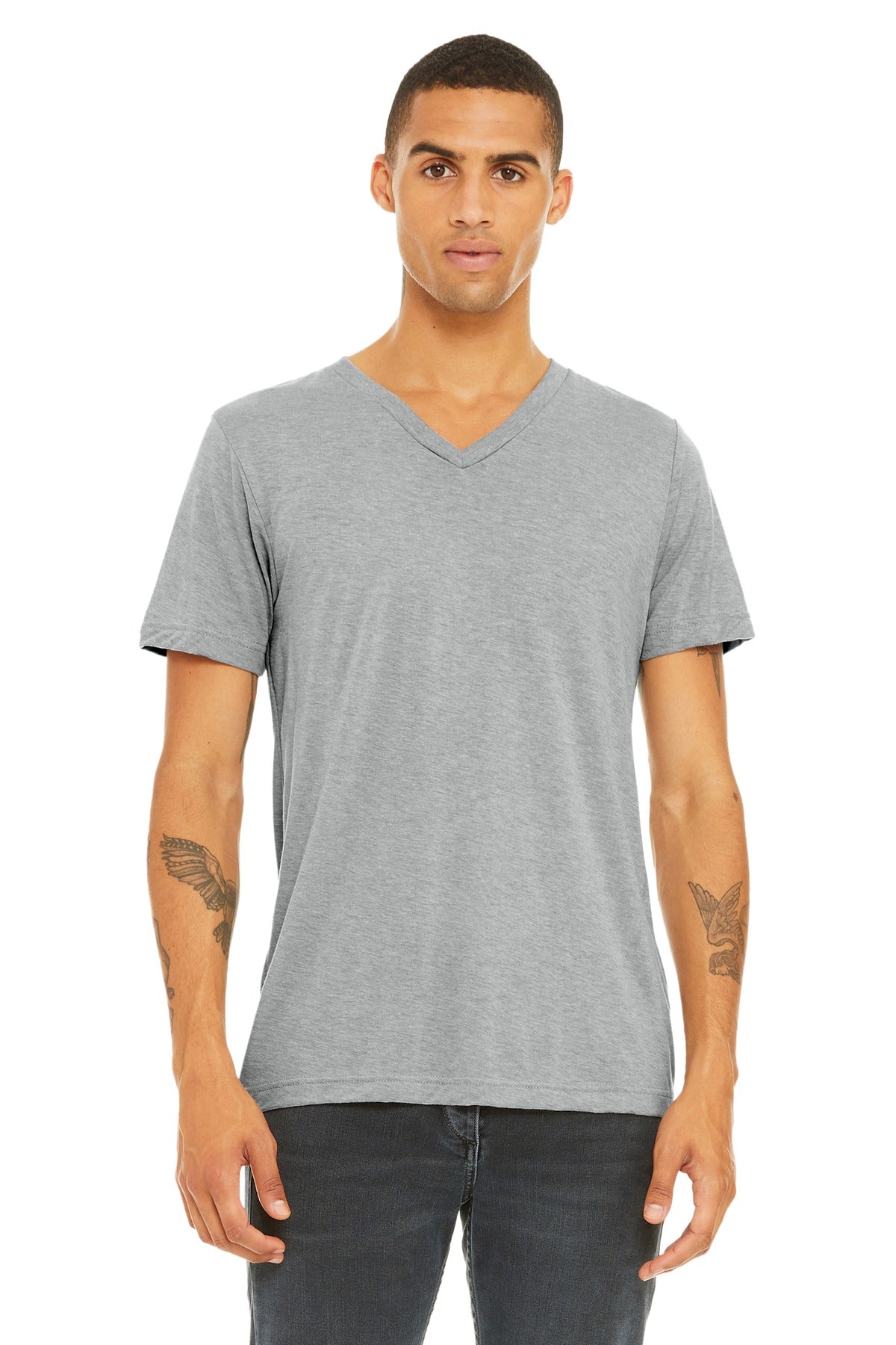 BELLA+CANVAS Unisex Triblend Short Sleeve V-Neck Te. BC3415