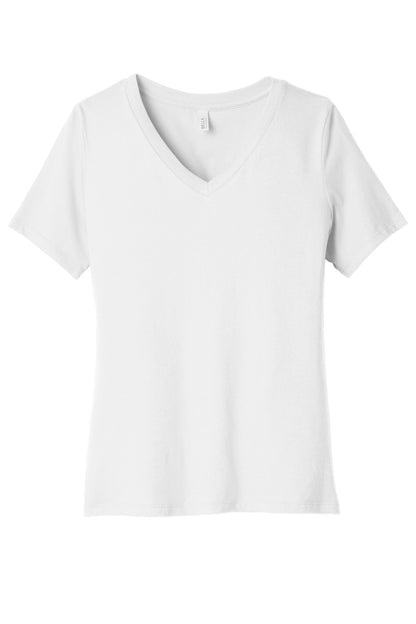 BELLA+CANVAS Women's Relaxed Jersey Short Sleeve V-Neck Tee. BC6405