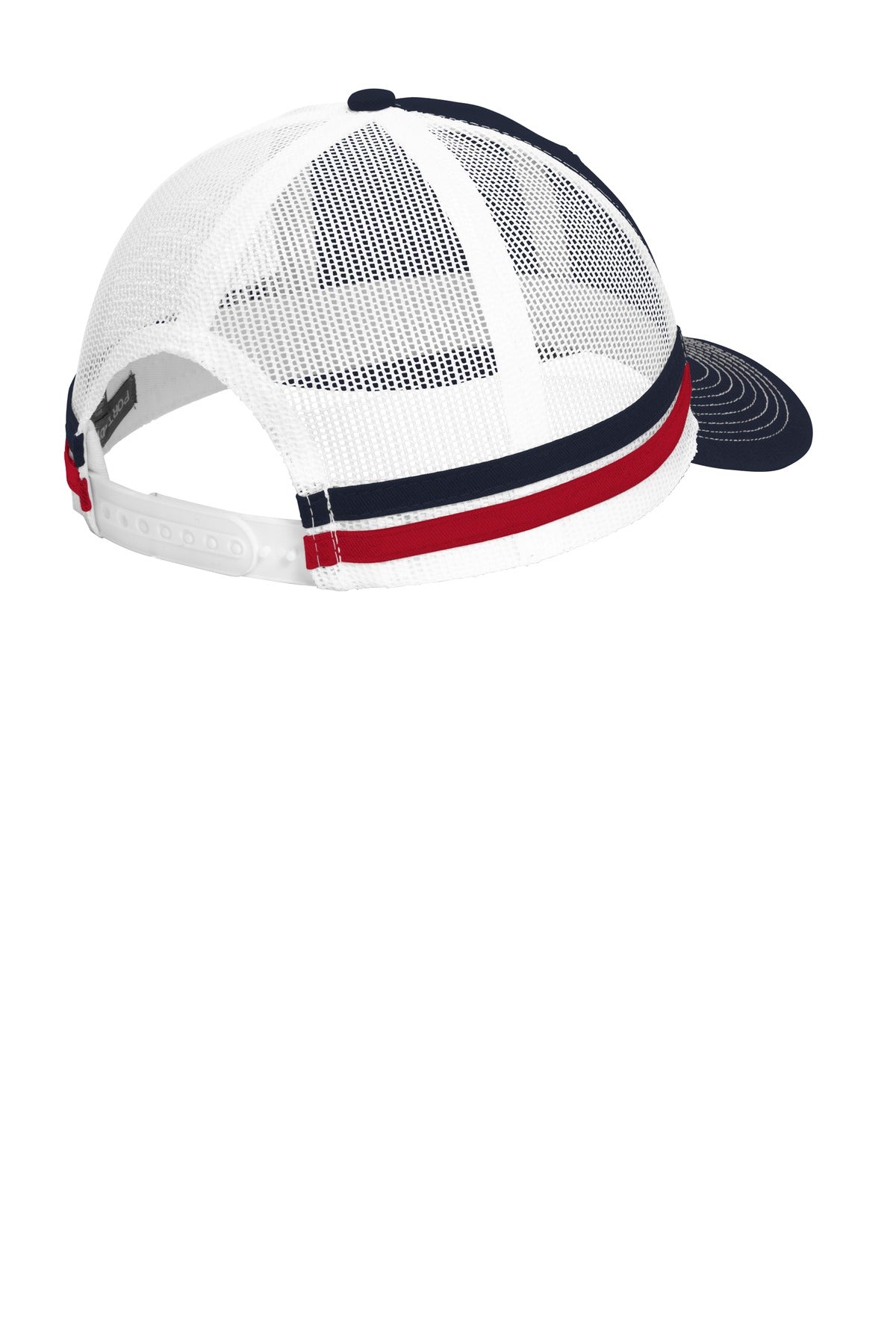 Port Authority Two-Stripe Snapback Trucker Cap. C113