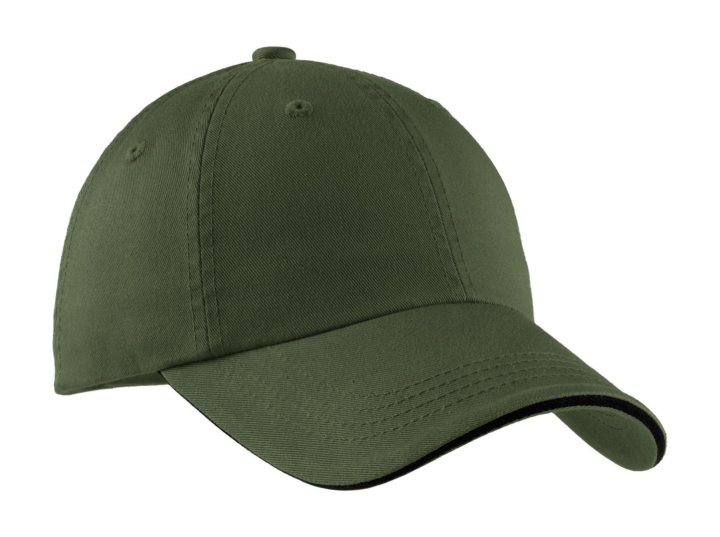 Port Authority Sandwich Bill Cap with Striped Closure. C830