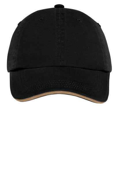 Port Authority Sandwich Bill Cap with Striped Closure. C830