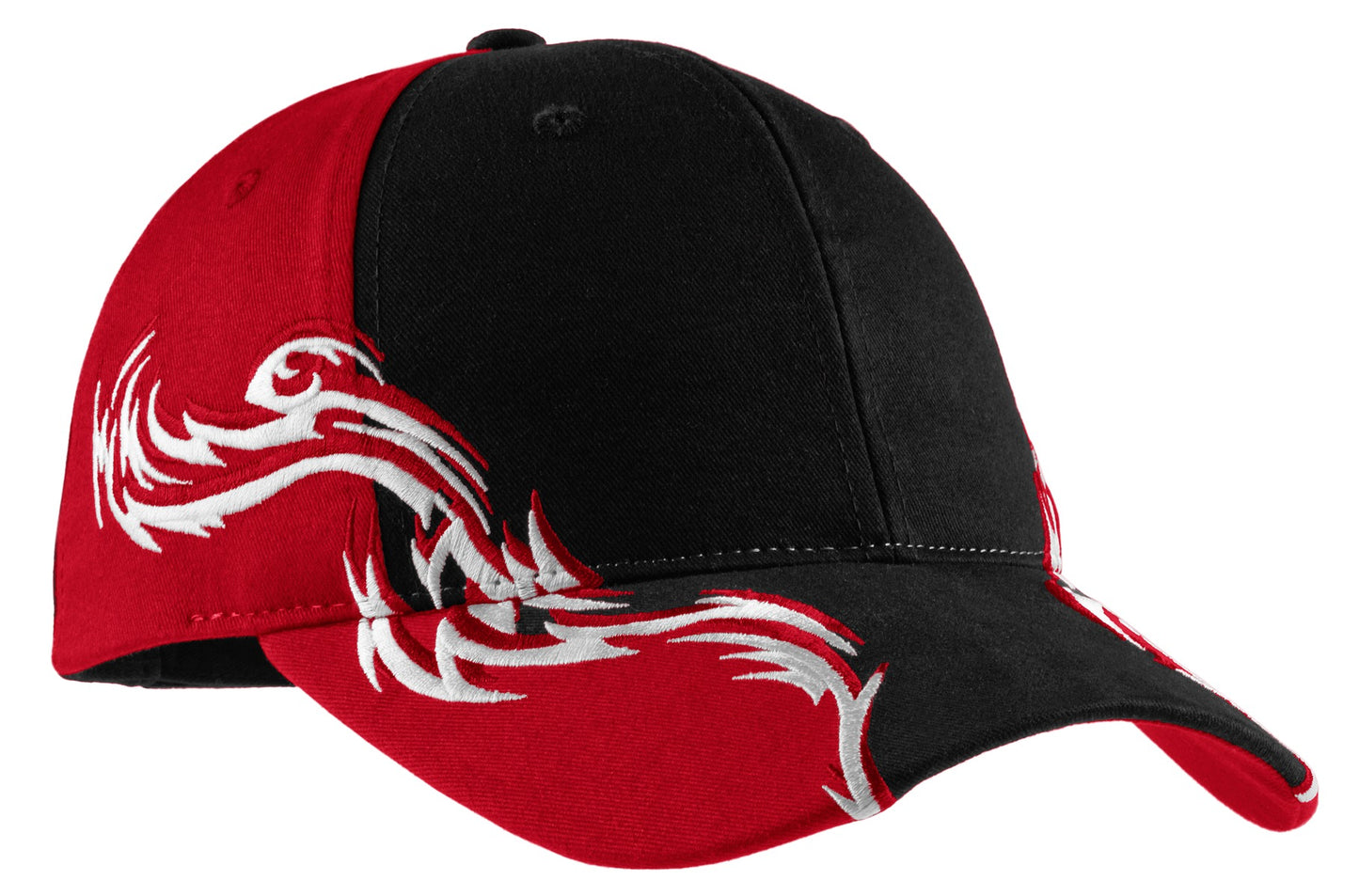 Port Authority Colorblock Racing Cap with Flames. C859