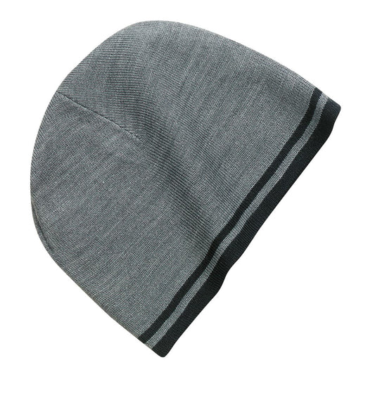 Port & Company Fine Knit Skull Cap with Stripes. CP93