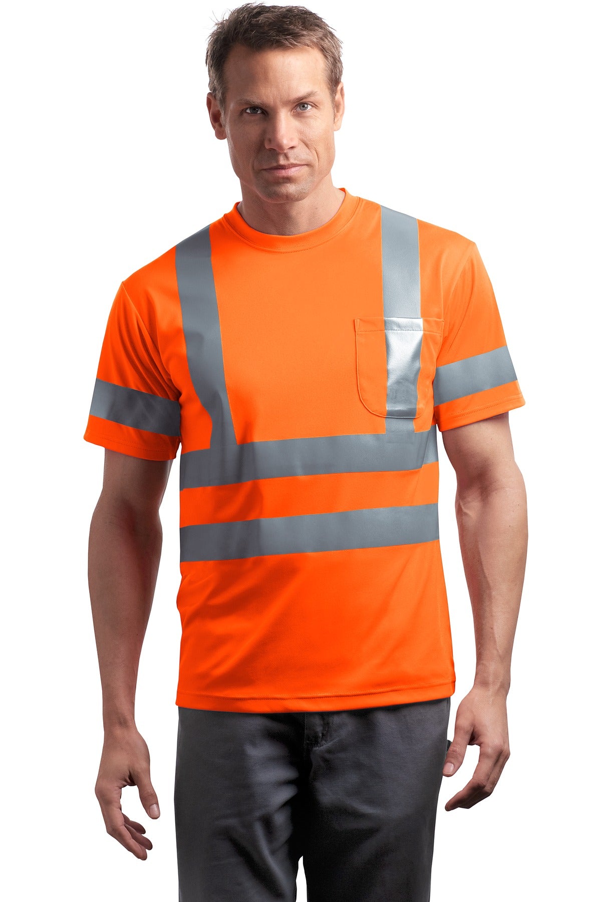 CornerStone - ANSI 107 Class 3 Short Sleeve Snag-Resistant Reflective T-Shirt. CS408