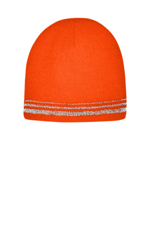CornerStone Lined Enhanced Visibility with Reflective Stripes Beanie CS804