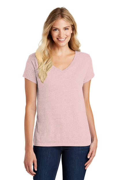 District Women's Perfect Blend CVC V-Neck Tee. DM1190L