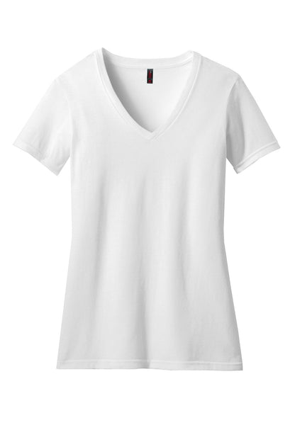 District Women's Perfect Blend CVC V-Neck Tee. DM1190L