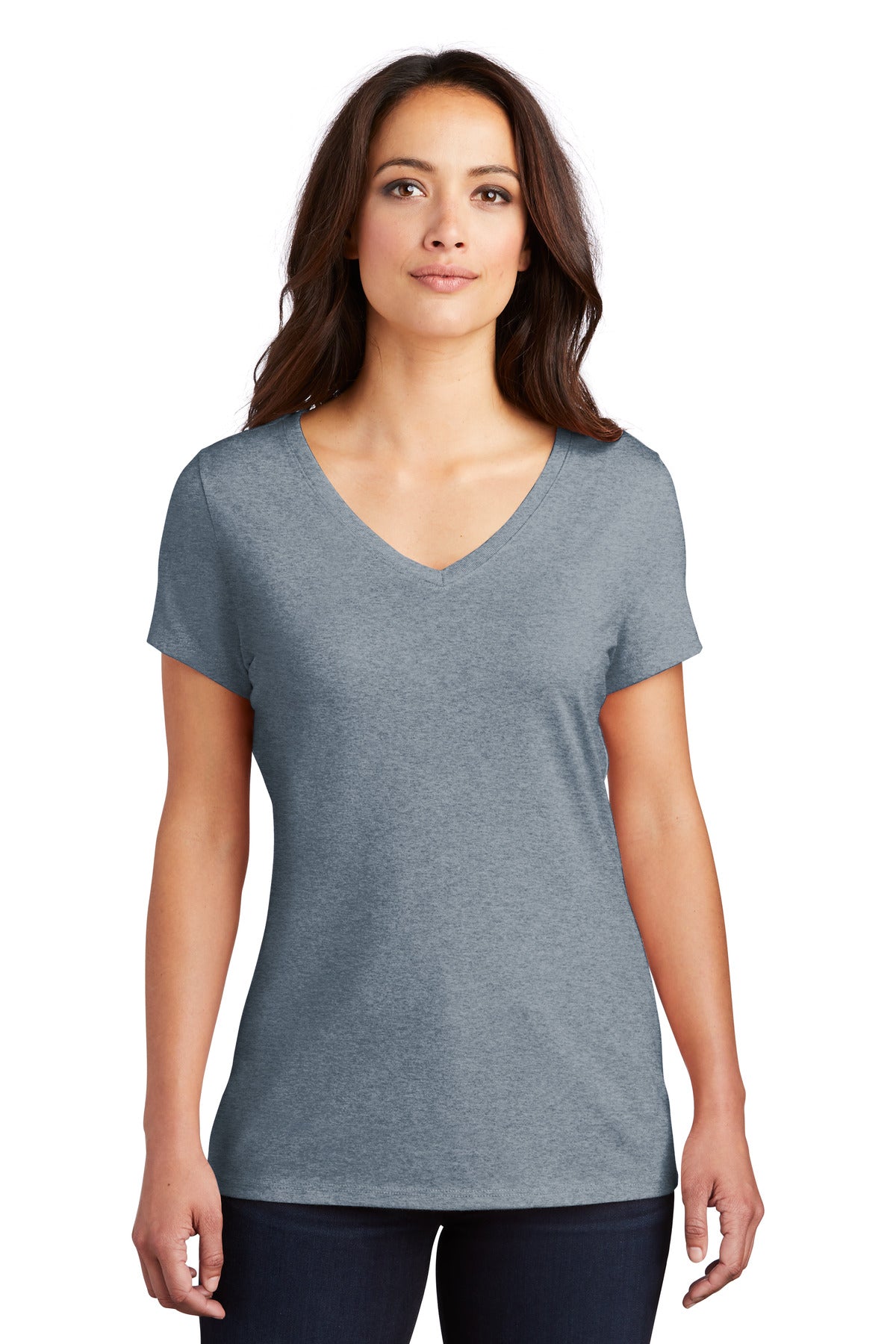 District Women's Perfect Tri V-Neck Tee. DM1350L