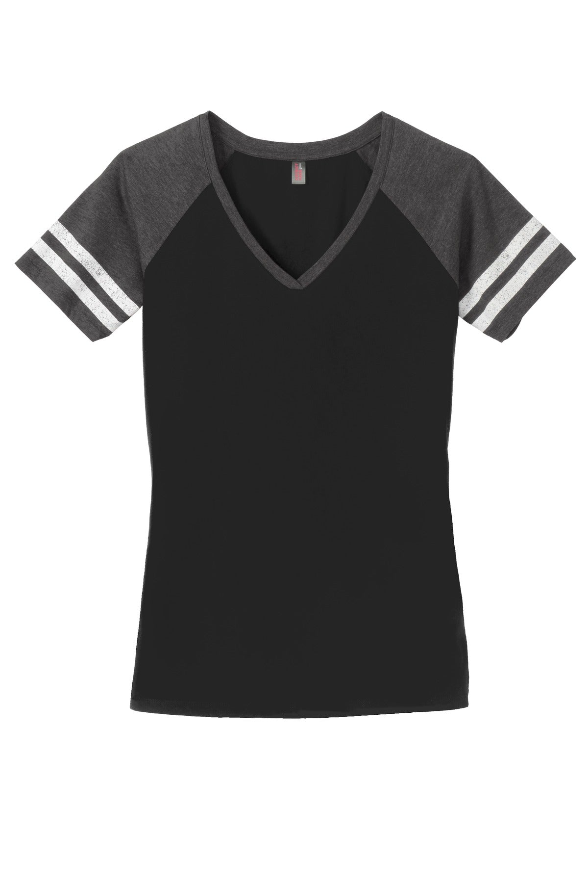 District Women's Game V-Neck Tee. DM476