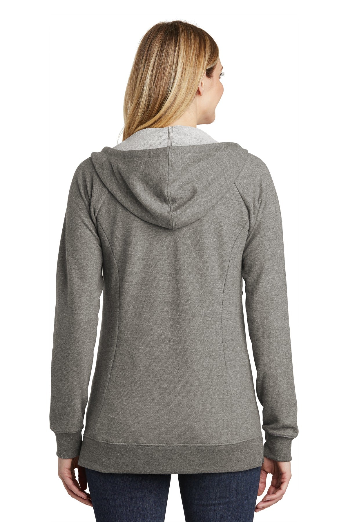 District Women's Perfect Tri French Terry Full-Zip Hoodie. DT456