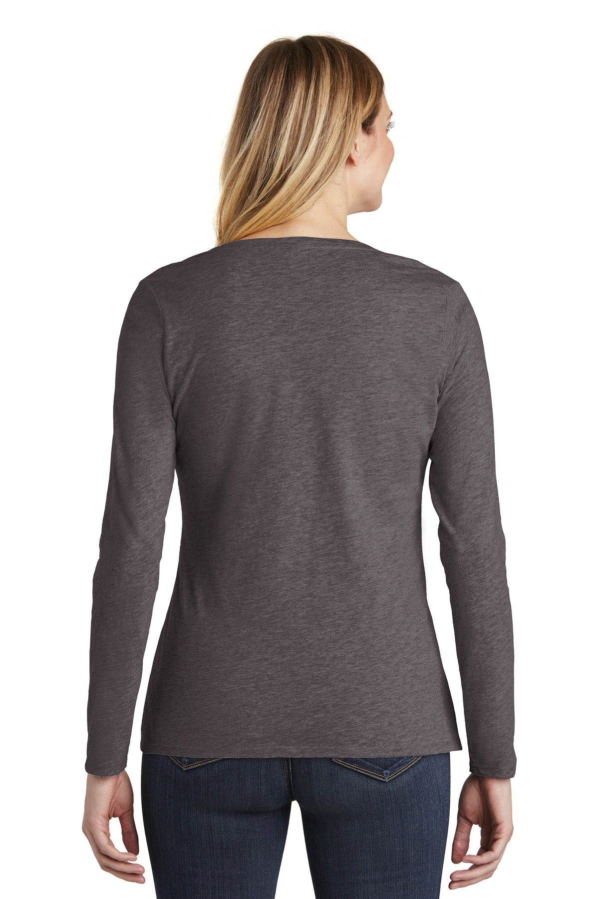 District Women's Very Important Tee Long Sleeve V-Neck. DT6201