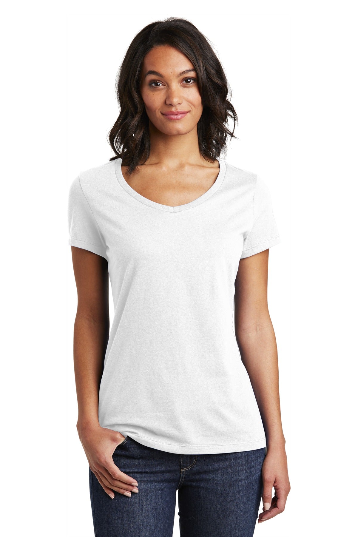 District Women's Very Important Tee V-Neck. DT6503