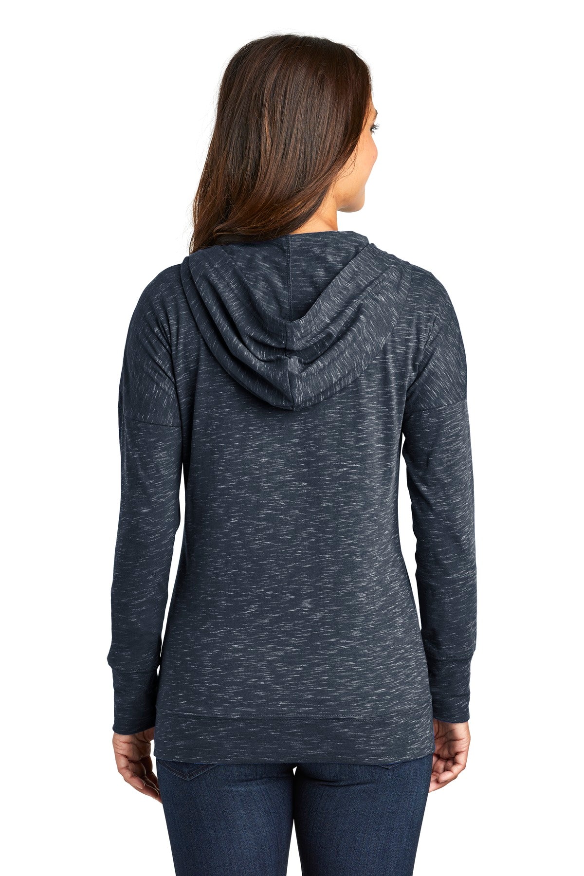 District Women's Medal Full-Zip Hoodie. DT665
