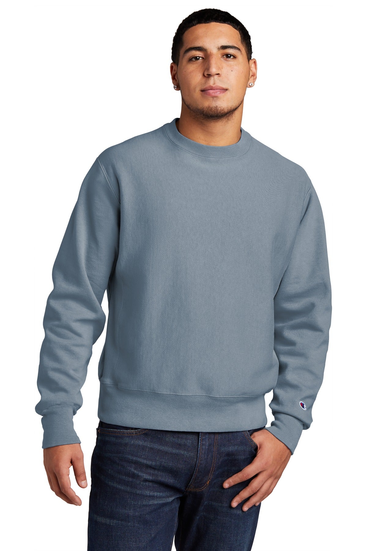 Champion Reverse Weave Garment-Dyed Crewneck Sweatshirt. GDS149