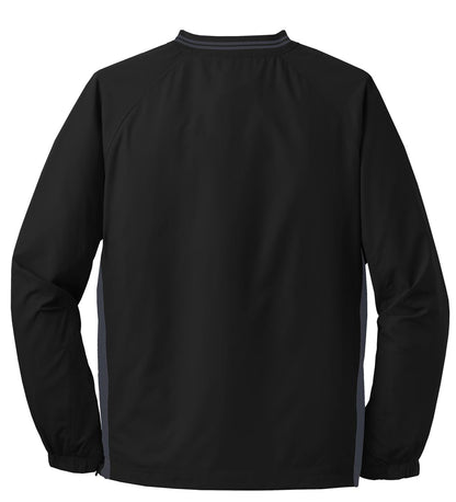 Sport-Tek Tipped V-Neck Raglan Wind Shirt. JST62