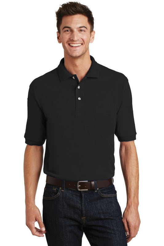 Port Authority Heavyweight Cotton Pique Polo with Pocket. K420P