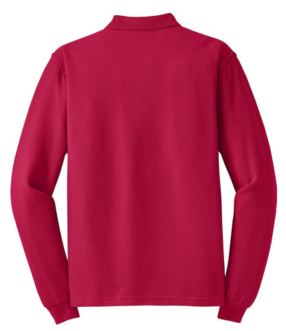 Port Authority Silk Touch™ Long Sleeve Polo. K500LS