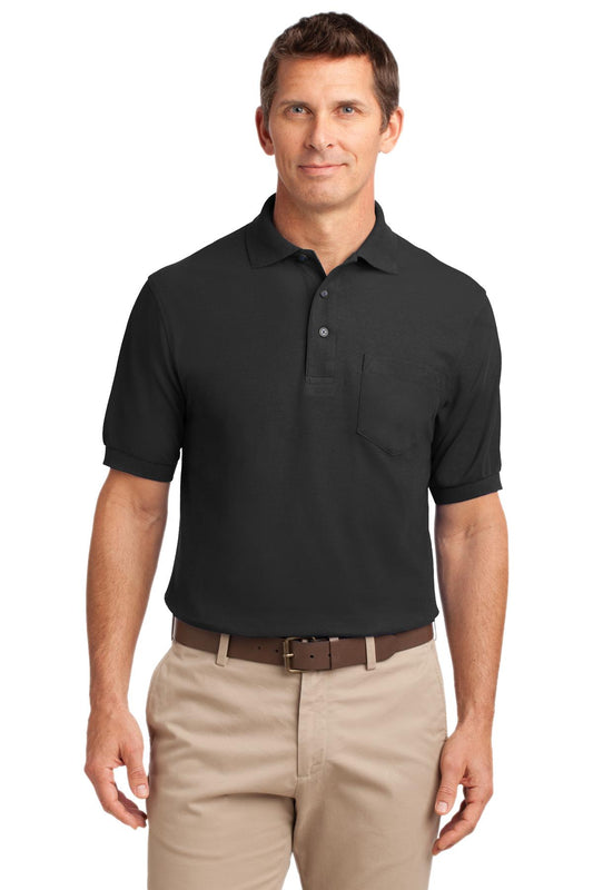 Port Authority Silk Touch™ Polo with Pocket. K500P