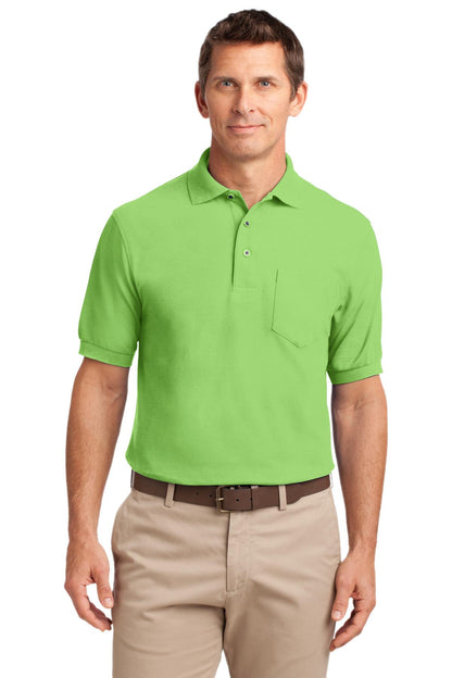 Port Authority Silk Touch™ Polo with Pocket. K500P