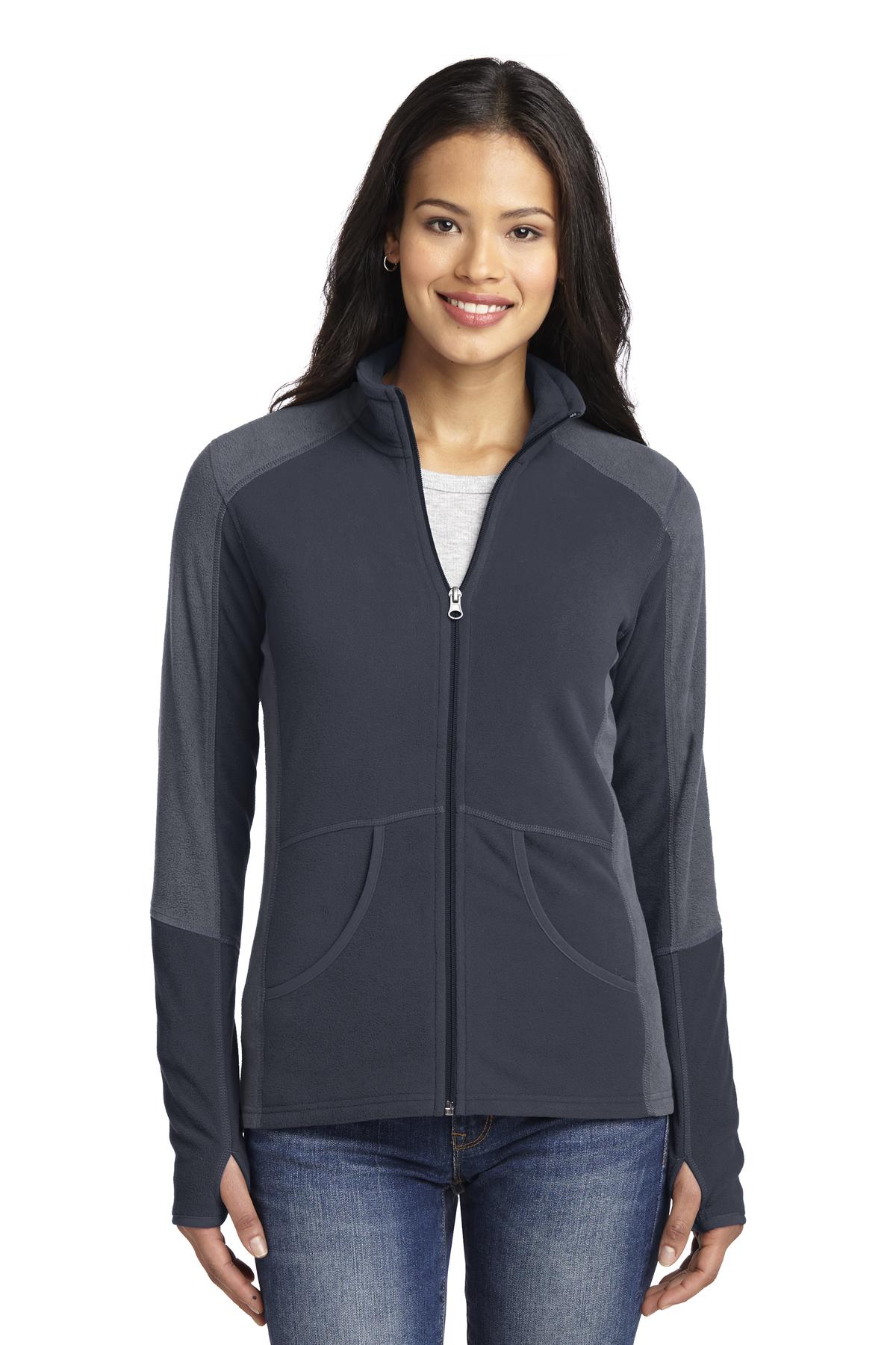 Port Authority Ladies Colorblock Microfleece Jacket. L230