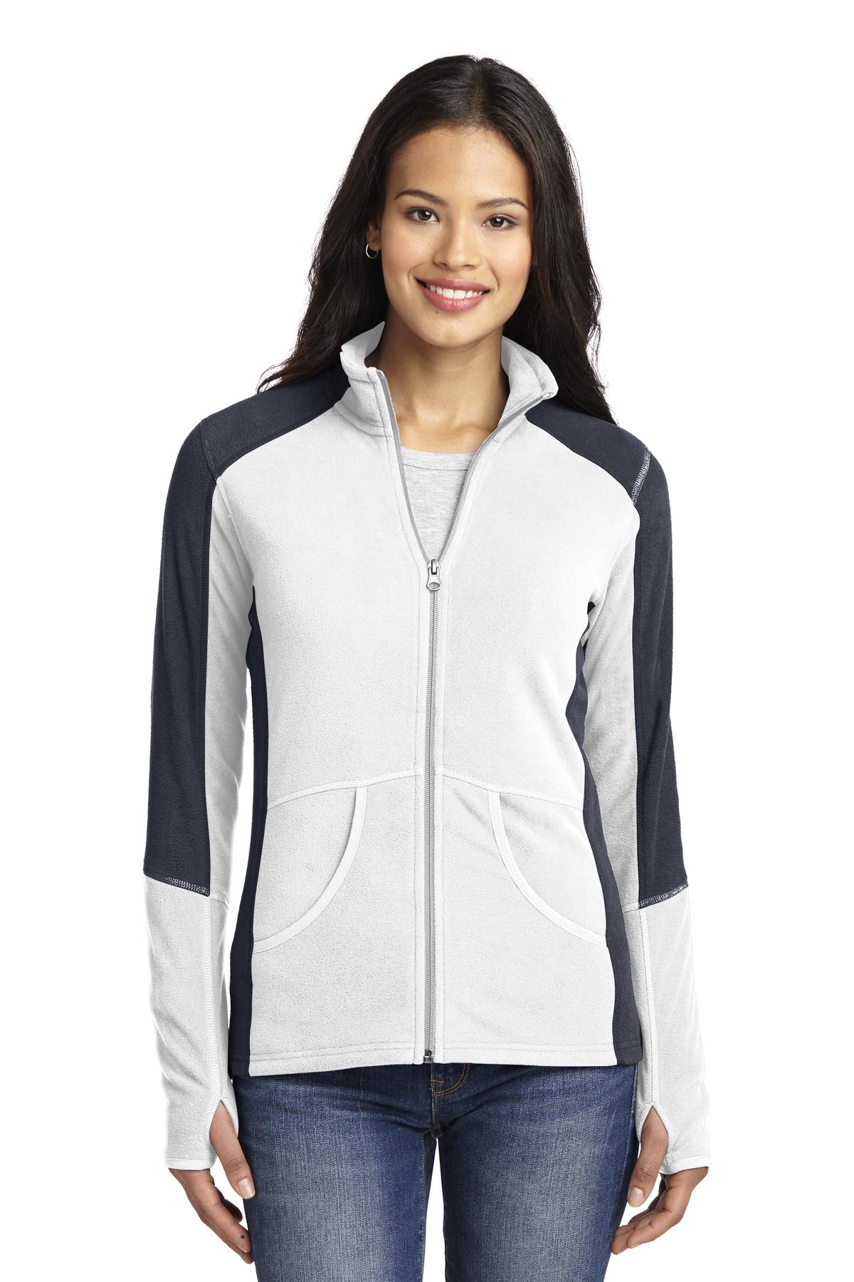 Port Authority Ladies Colorblock Microfleece Jacket. L230