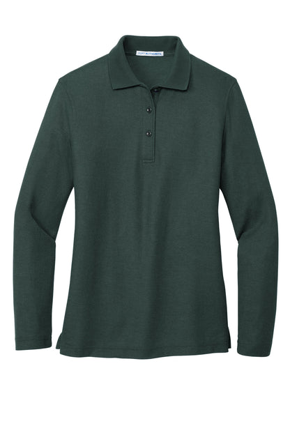 Port Authority Ladies Silk Touch™ Long Sleeve Polo. L500LS
